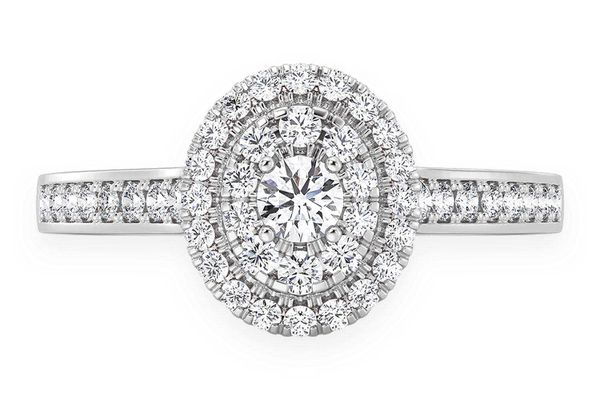 .50ctw - Three Layer Oval - Diamond Engagement Ring - All Natural