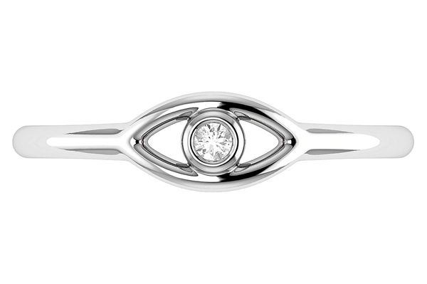 Evil Eye Diamond Ring 14k   