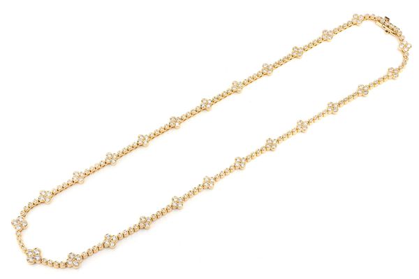 Clover Necklace 14k   5.75ctw