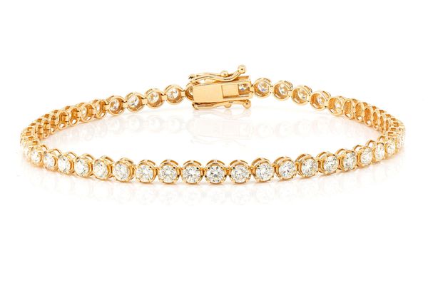 13pt Crown Set Diamond Bracelet 14k Solid Gold 6.75ctw