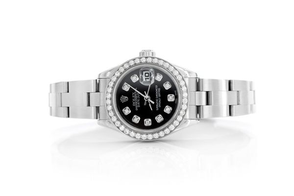 Rolex Datejust 26MM Steel (69160) - Custom Dial & 0.85ctw Diamond Bezel