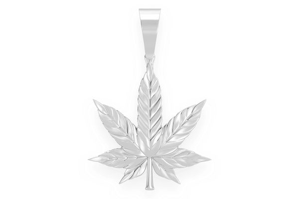 Cannabis Leaf Pendant 14k Solid Gold