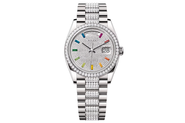 Rolex - Day-date 36 - 128349rbr - White Gold & Steel (rb145)