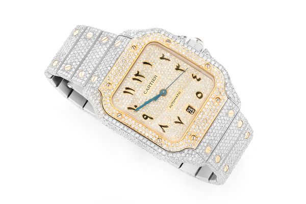 Cartier Santos De Cartier 40MM 18k Yellow Gold & Steel 21.50ctw (4072)