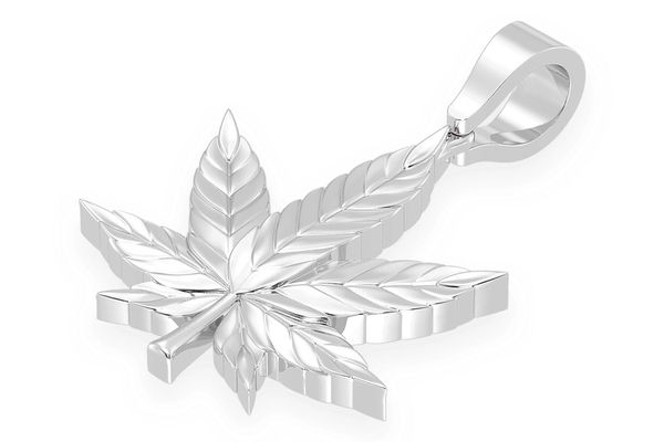 Cannabis Leaf Pendant 14k Solid Gold