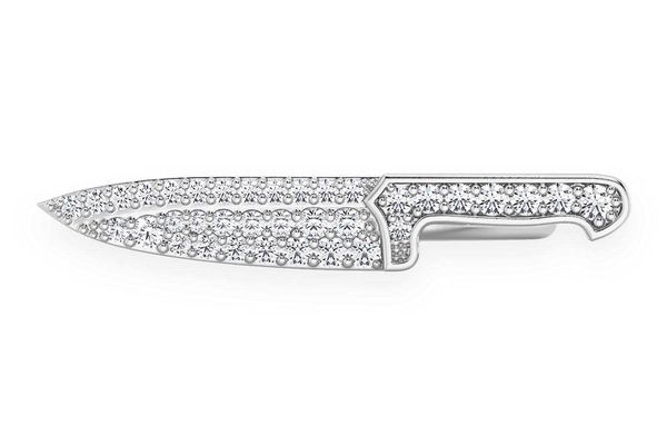 Chef's Knife Diamond Ring 14k Solid Gold 0.25ctw 