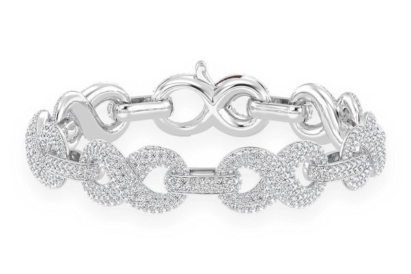 Infinity Link Diamond Bracelet 14k Solid Gold 9.00ctw