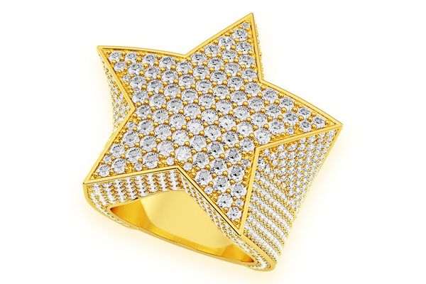 Super Star Diamond Ring 14k Solid Gold 7.25ctw