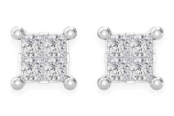 0.75ctw Quad Stud Diamond Earrings 14k Solid Gold 