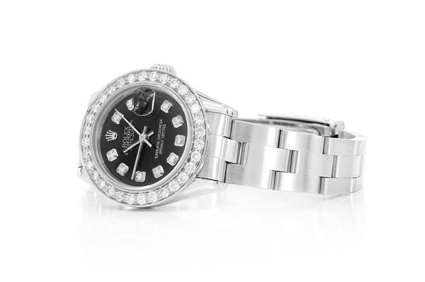 Rolex Datejust 26MM Steel (69190) - 1.25ctw Diamond Bezel