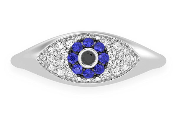 Evil Eye Diamond Ring 14k Solid Gold 0.30ctw