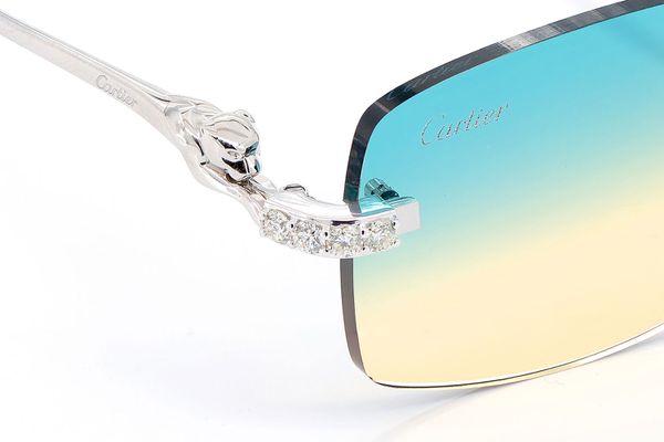 Cartier Glasses Iced Out Diamond Rimless - 3.50ctw - White Gold