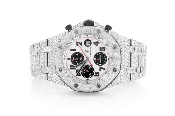 Audemars Piguet Royal Oak Offshore Steel - 26.75ctw Fully Iced Out