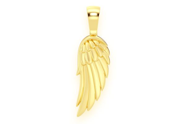 Angel Wing Pendant 14k Solid Gold