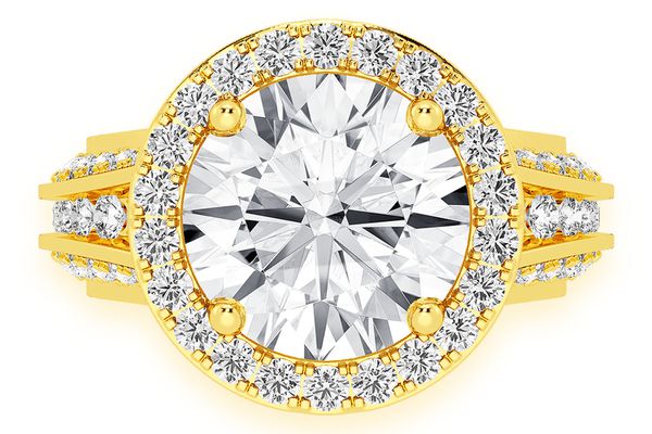 Monst - 3.00ct Round Solitaire - Diamond Engagement Ring - All Natural