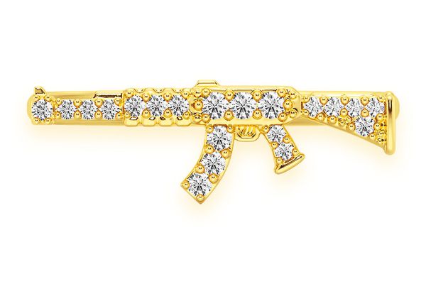 Ak47 Diamond Ring 14k Solid Gold 0.10ctw