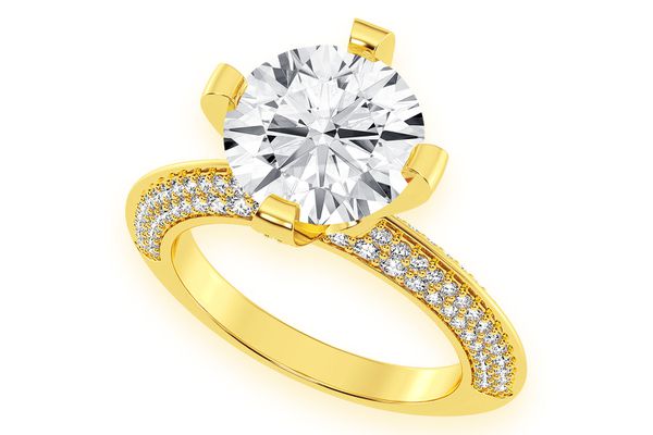 3.00ct Round Solitaire - Knife Edge - Diamond Engagement Ring - All Natural Vs Diamonds