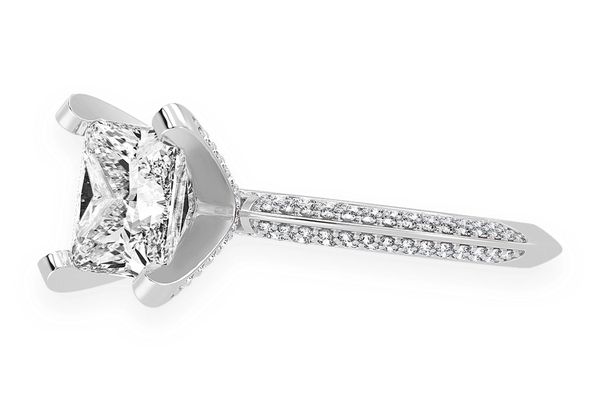 Kifey - 3.00ct Princess Solitaire - Knife Edge - Diamond Engagement Ring - All Natural Vs Diamonds