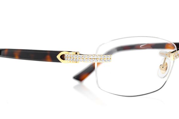 Cartier fashion glasses buffs with diamonds