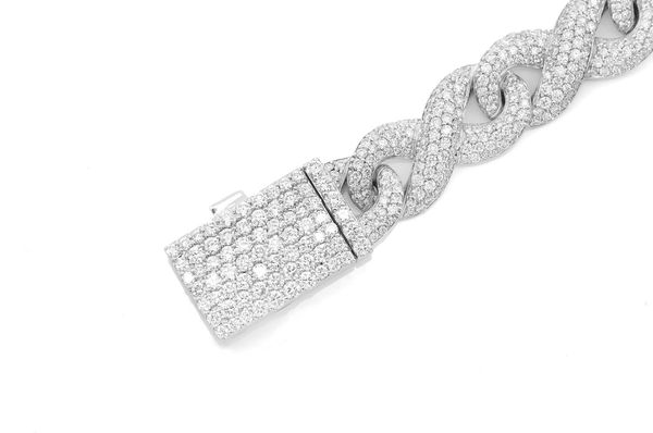 Icebox - Infinity Link Diamond Bracelet 14k Solid Gold 7.00ctw