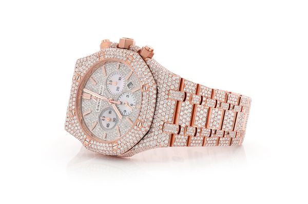 Audemars Piguet Royal Oak Offshore 42mm 18K Rose Gold Iced Out 30ct Diamonds Reference Number 25940OK.OO.D002CA.01-Iced Out Watches.