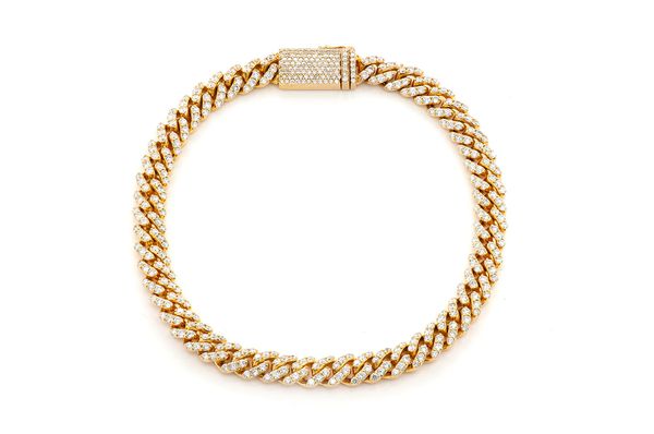 Bracelet perles de 5.5-6mm et diamants