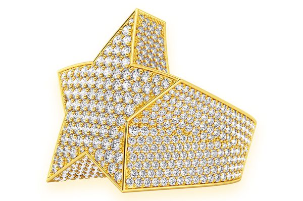 Icebox - Super Star Diamond Ring 14k Solid Gold 7.25ctw