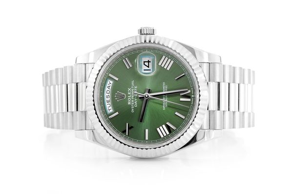 Icebox Rolex Day Date 40MM 18k White Gold 228239 All Factory