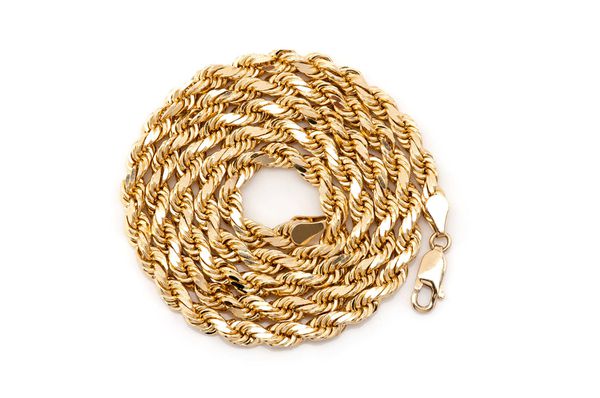 Icebox - 4MM Rope 14k Solid Gold Chain