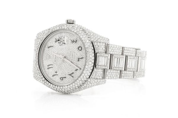 Icebox - Rolex Datejust 41MM Steel (126300) - 23.29ctw Fully Iced Out