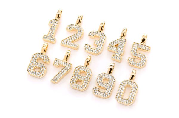 signature jersey number pendant