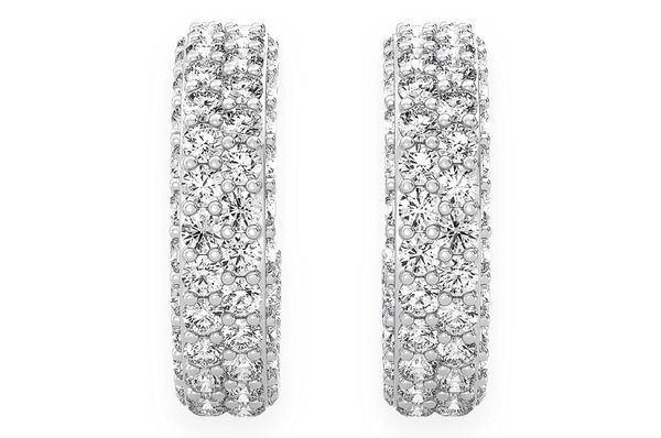 Icebox - Open Hoop Diamond Earrings 14k Solid Gold 0.60ctw