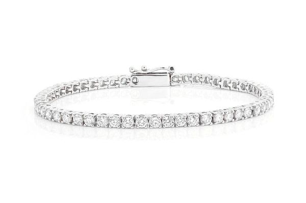 Icebox - 12pt Prong Set Diamond Tennis Bracelet 14k Solid Gold 8.25ctw