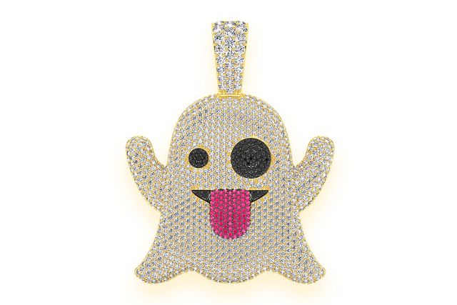 ghost emoji necklace