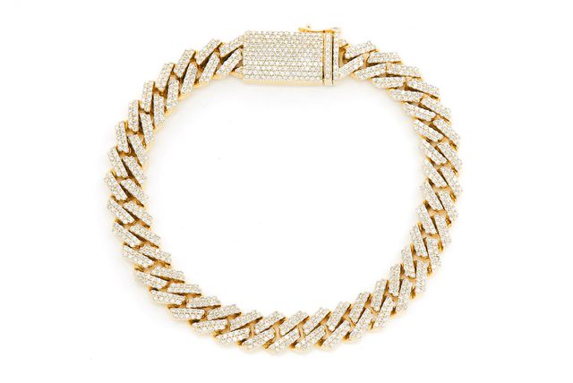 Icebox - 10MM Miami Cuban Link Diamond Bracelet 14k Solid Gold 5.00ctw