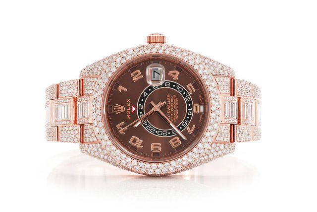 Icebox - Cartier Santos De Cartier 40MM 18k Rose Gold - 24.00ctw Fully Iced  Out