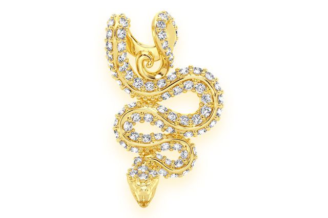 Icebox - Butterfly Diamond Pendant 14k Solid Gold 0.40ctw