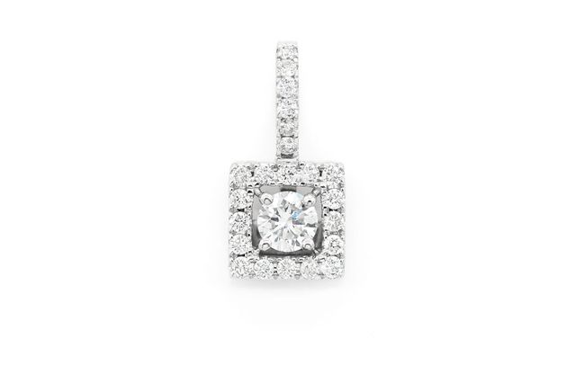 Icebox - Lock Diamond Pendant 14k Solid Gold 0.50ctw