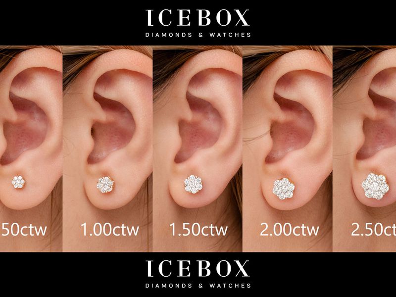 solitaire diamond stud earrings 14k 0.50 ctw