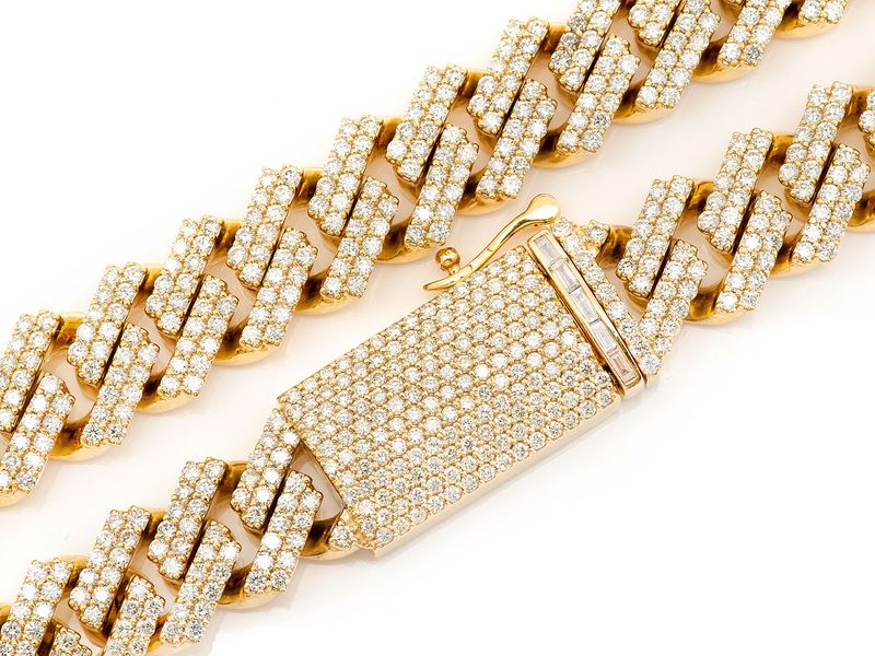 39 51 14. Triple Diamond Chain. Diamonds Chain big. Wicue 28 золотистый.