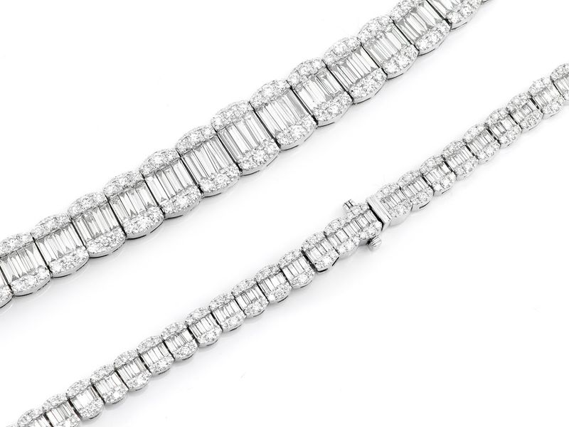 baguette diamond necklace icebox