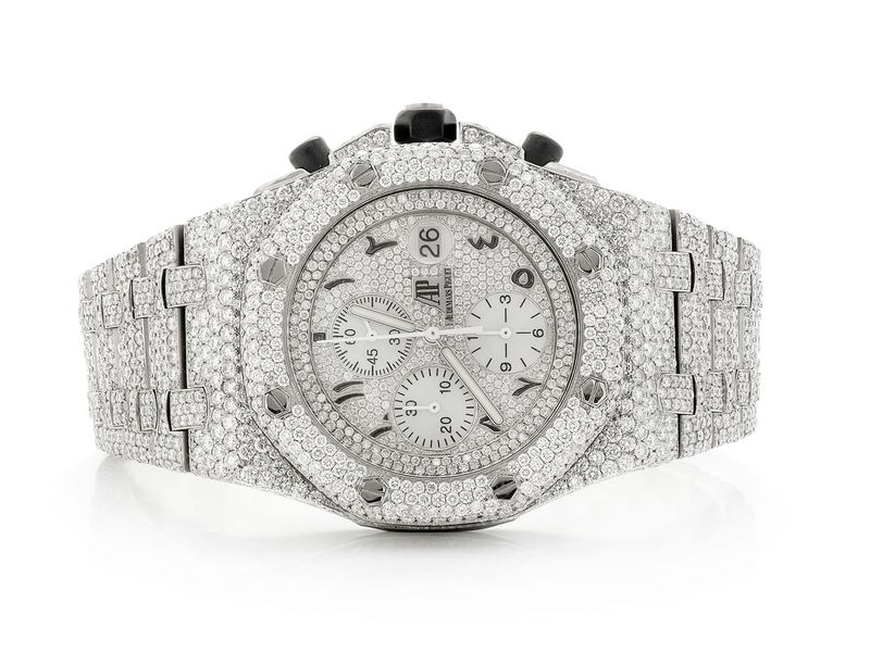 Icebox - Audemars Piguet Royal Oak Skeleton 41MM - Fully Iced Out