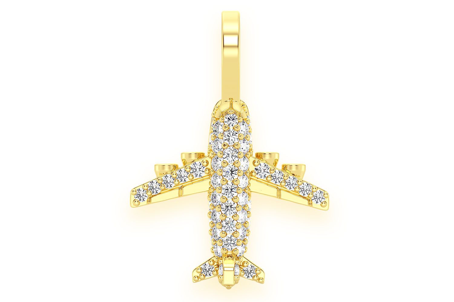 Mazi + Zo 14K Gold Airplane Necklace