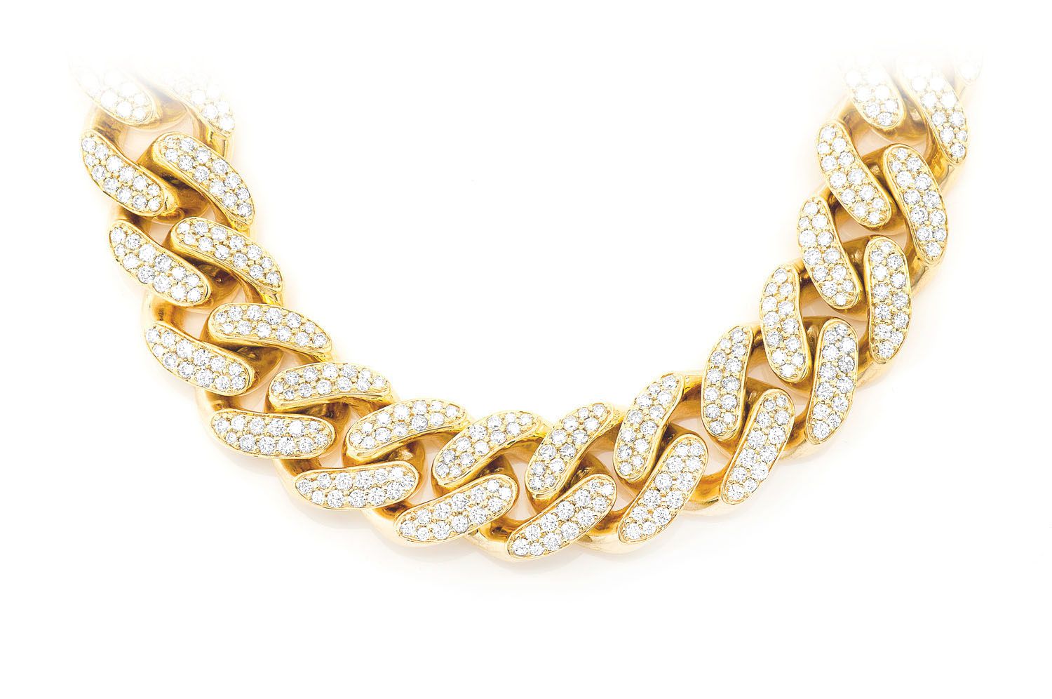 18MM Miami Cuban Diamond Necklace 14k Solid Gold - Icebox